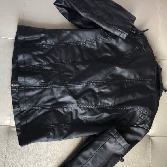 Small Black Leather Jacket (Girls) - Picture 3 of 5